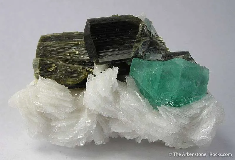 Fluorite, Tourmaline, Albite image