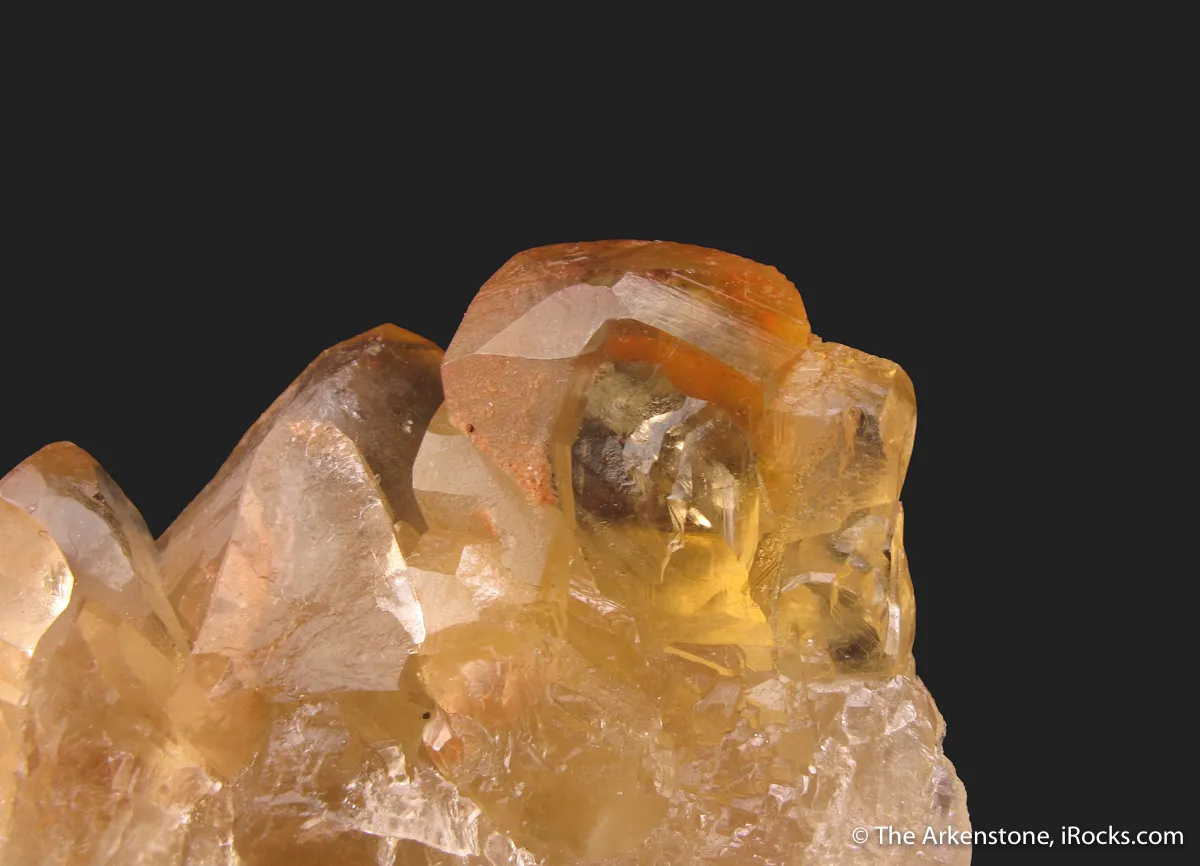 Fluorite (twinned) included by Cinnabar, with Pyrite - illustrated - image 3