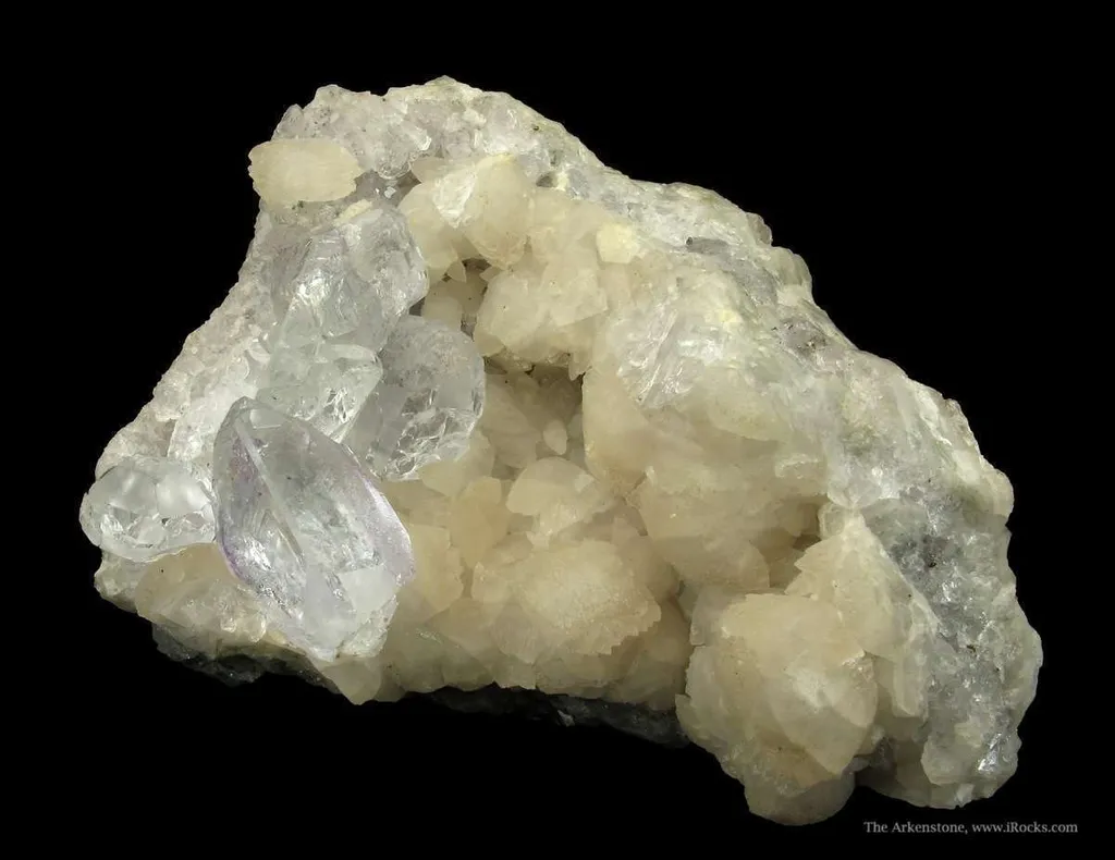 Fluorite (Twinned) on Calcite (Fluorescent) - image 7
