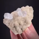 Fluorite (Twinned) on Calcite (Fluorescent) - image 1