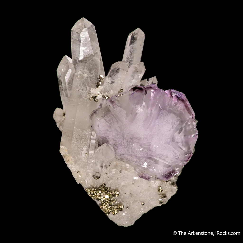 Fluorite (twinned) on Quartz - image 4