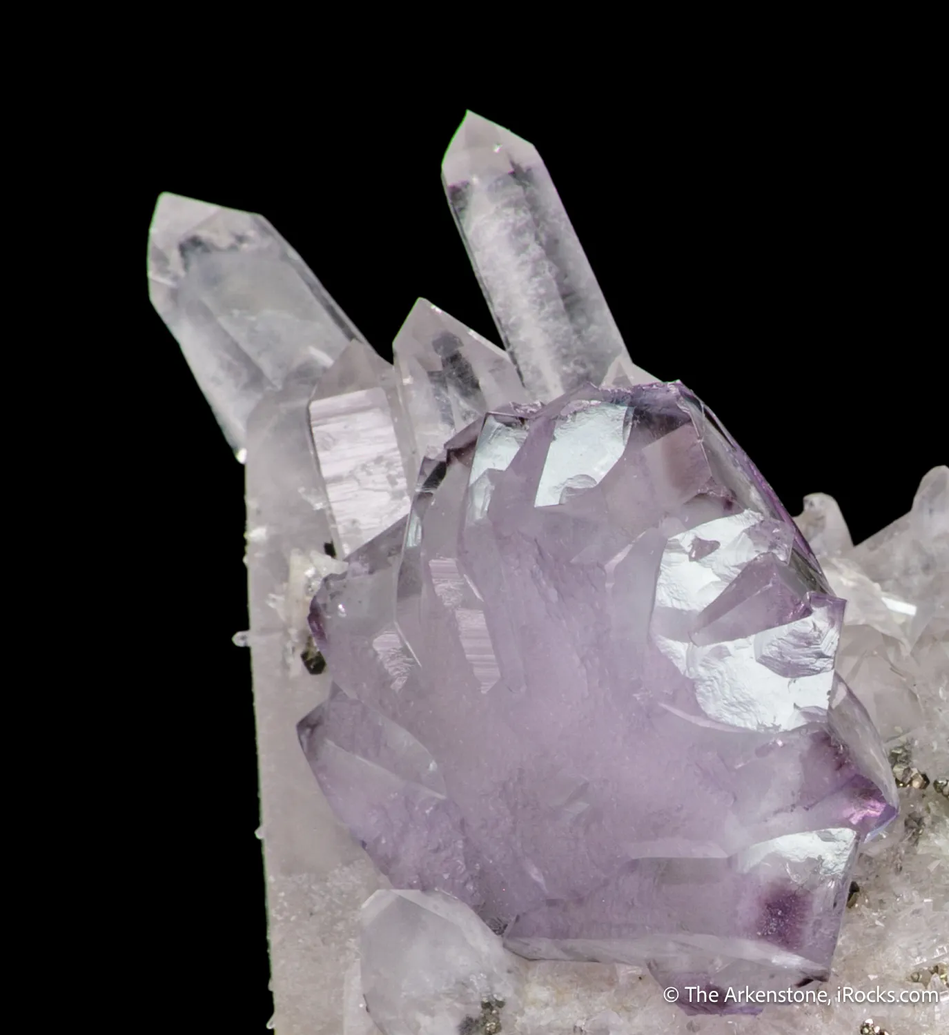 Fluorite (twinned) on Quartz - image 5