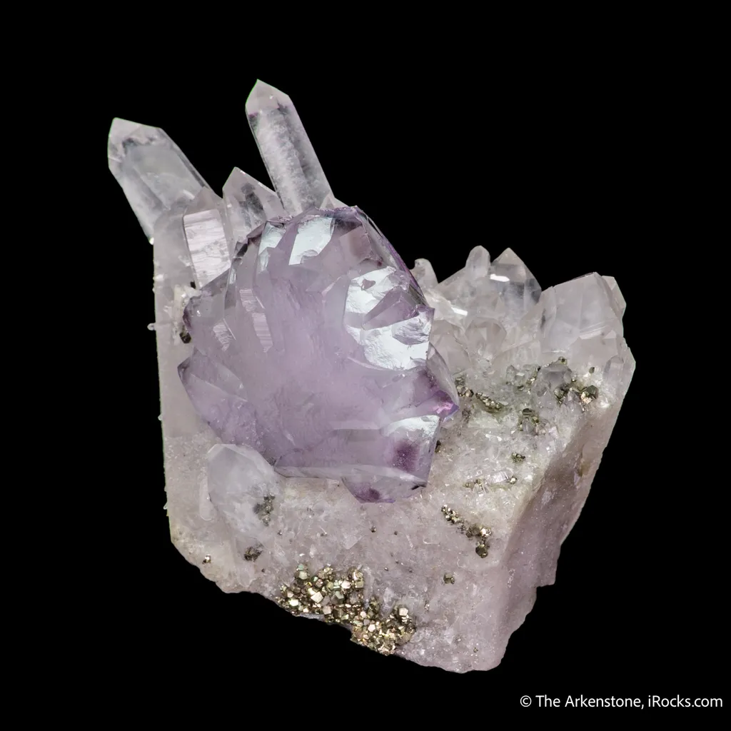 Fluorite (twinned) on Quartz - image 6