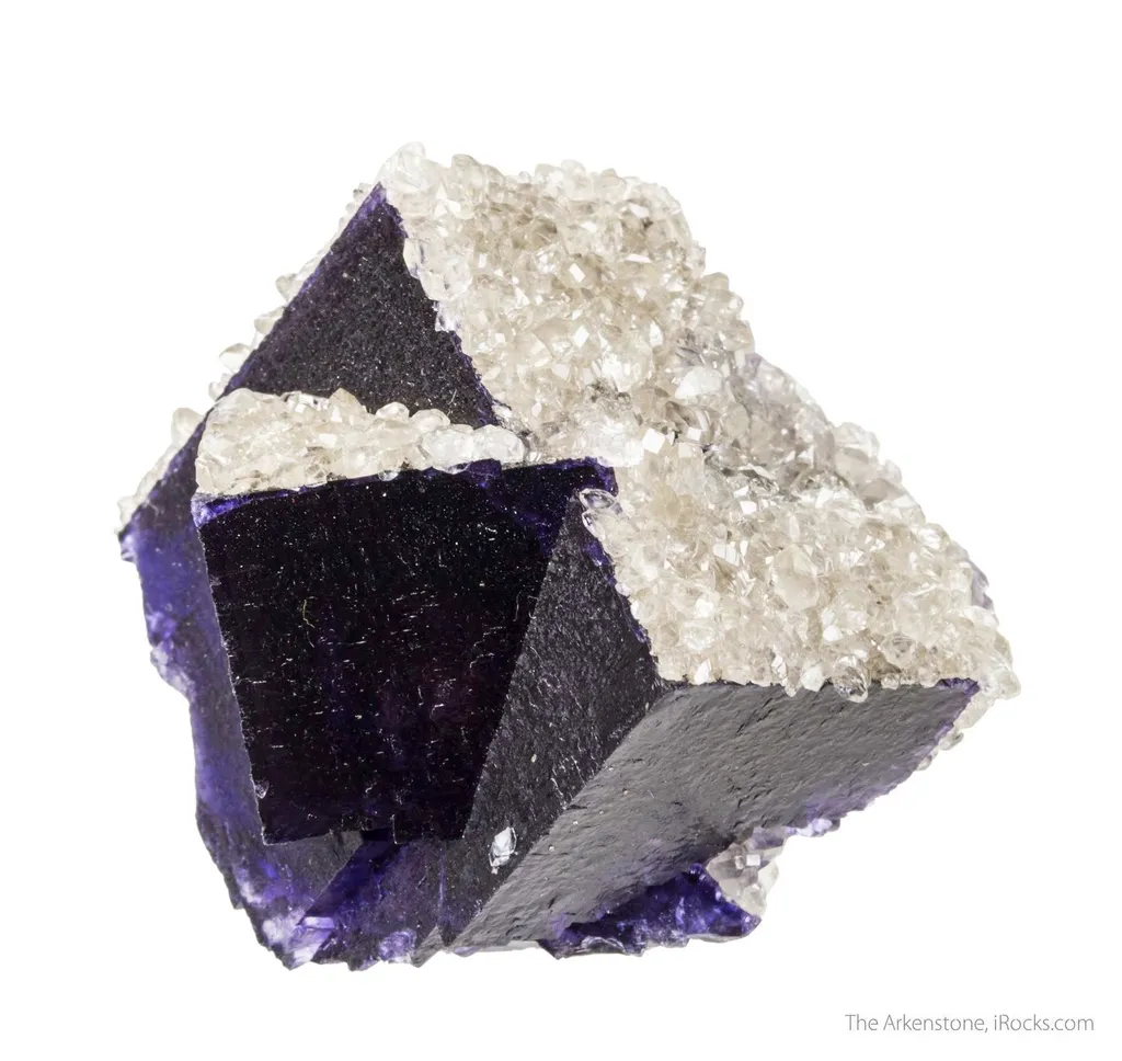 Fluorite (twinned) with Calcite - image 4