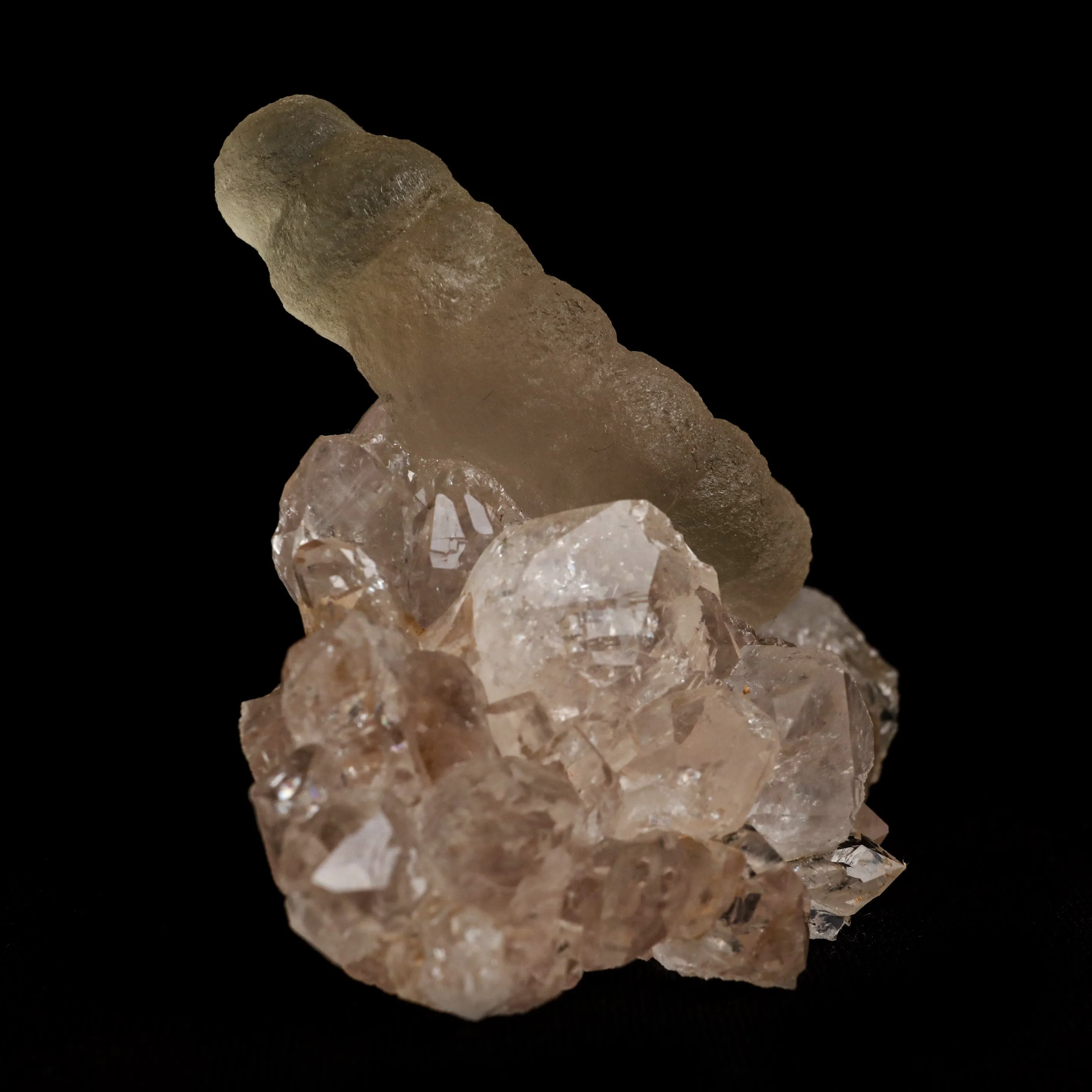 Fluorite (unusual Formation) on MM Quartz Natural Mineral Specimen - image 2