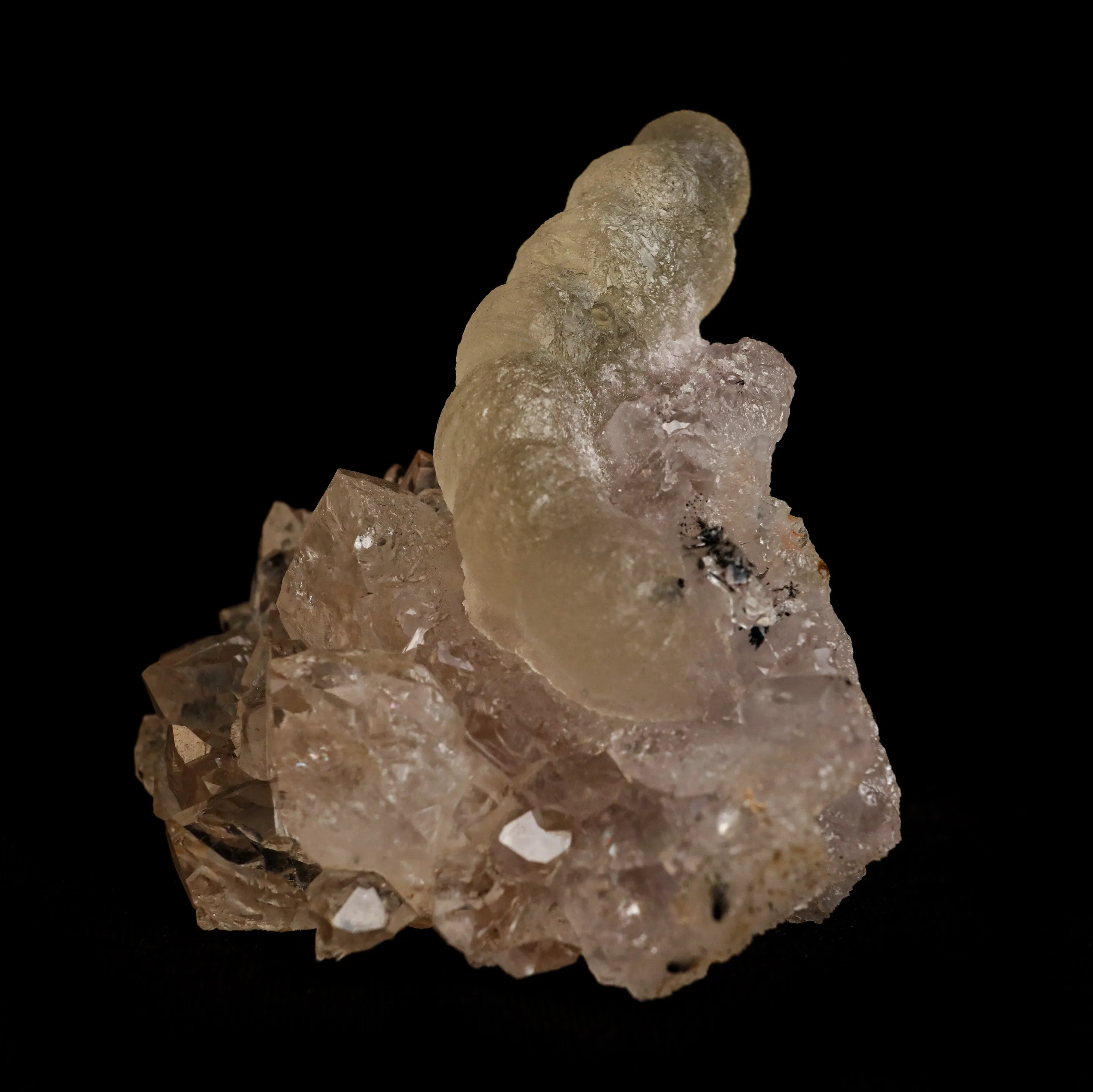 Fluorite (unusual Formation) on MM Quartz Natural Mineral Specimen - image 3