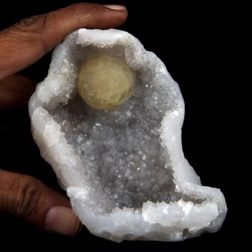 Fluorite (unusually spherical) on MM Quartz Natural Mineral Specimen - image 4