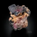 Fluorite w/ Rhodochrosite, Silver & Chalcopyrite - image 1