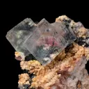 Fluorite w/ Rhodochrosite, Silver & Chalcopyrite - image 4
