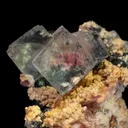 Fluorite w/ Rhodochrosite, Silver & Chalcopyrite - image 3