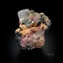 Fluorite w/ Rhodochrosite, Silver & Chalcopyrite - image 6