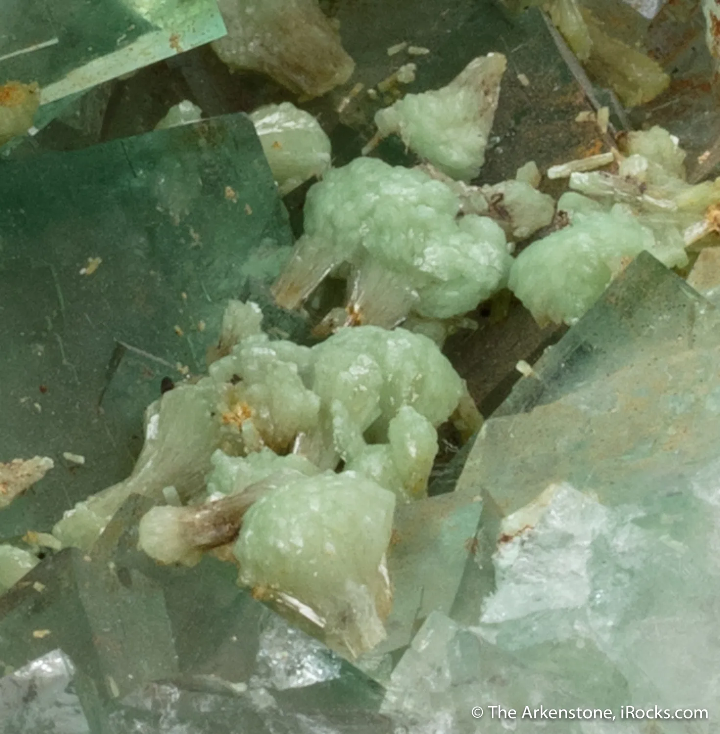 Fluorite with Adamite - image 6