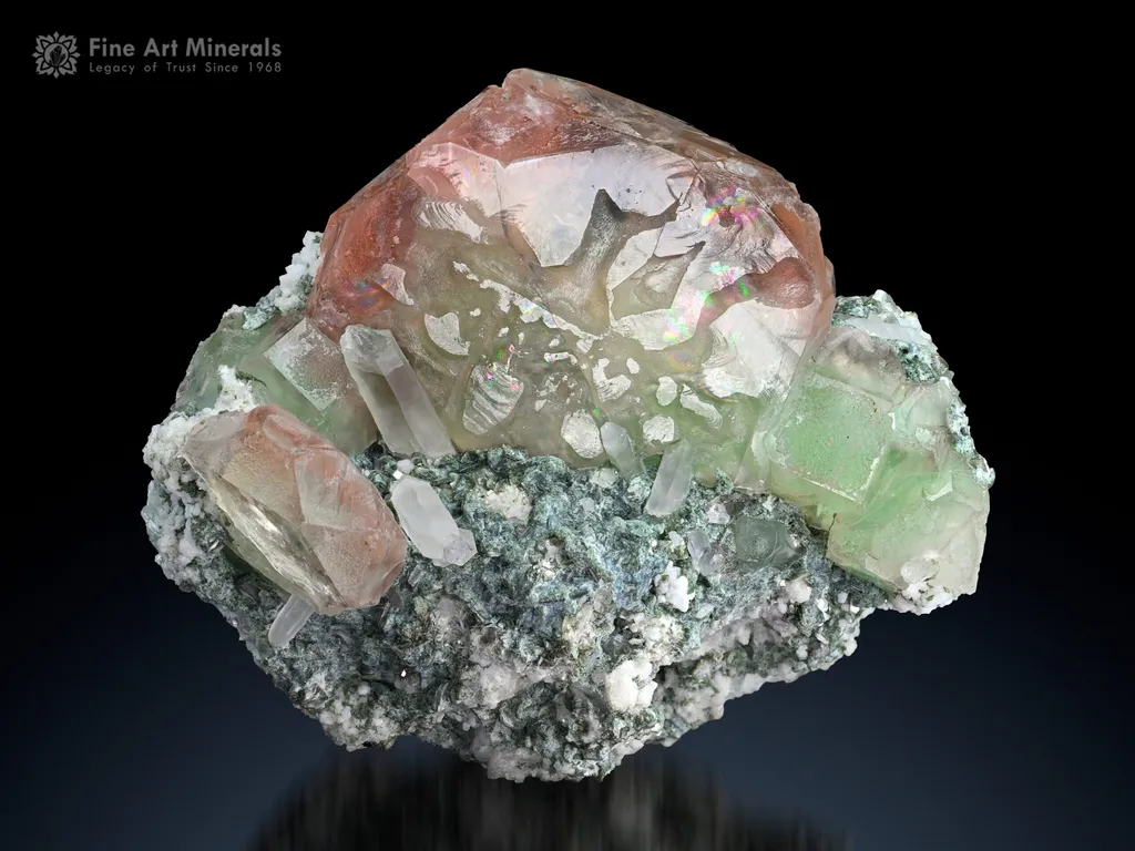 Fluorite with Albite from Pakistan image