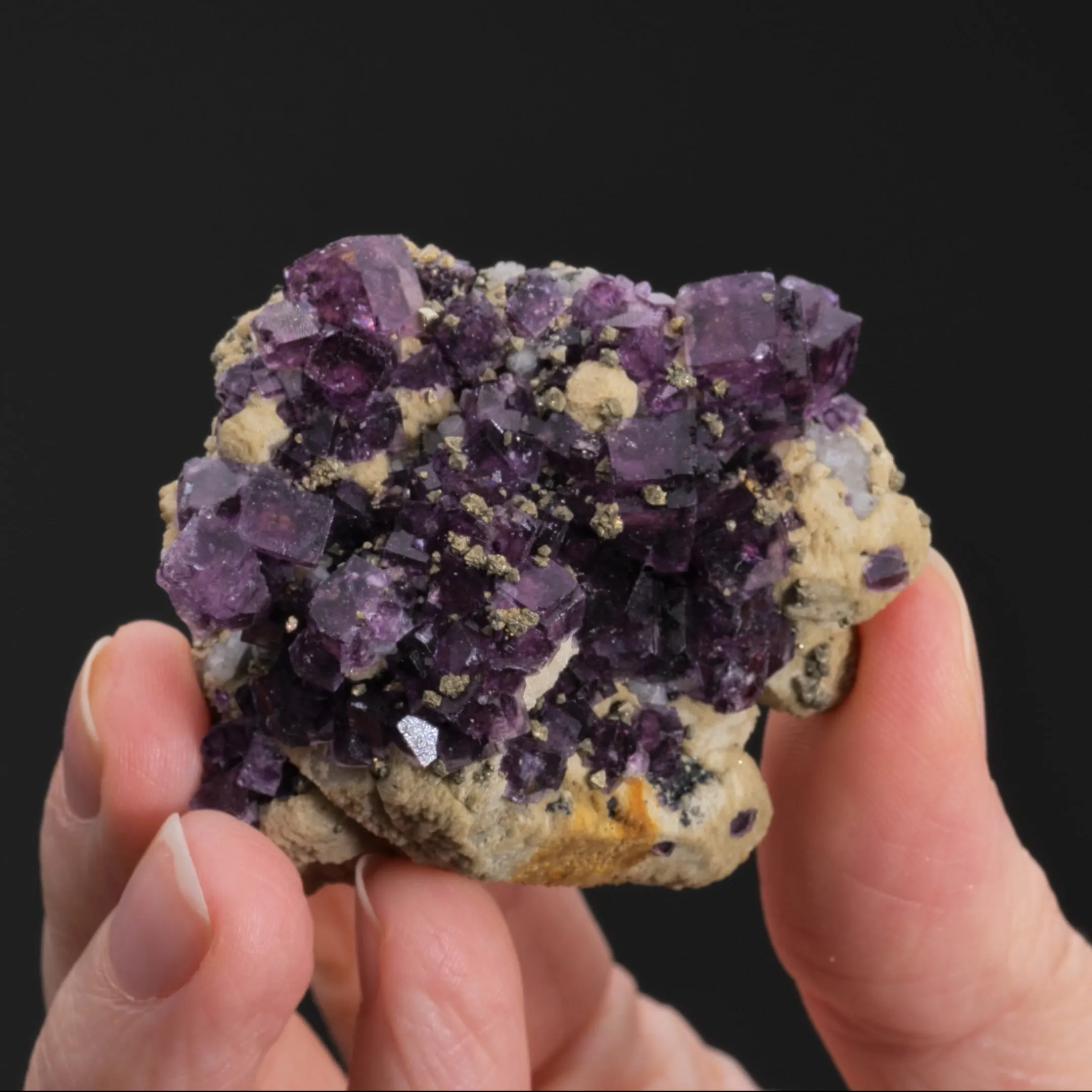 Fluorite with Apatite and Calcite - image 2