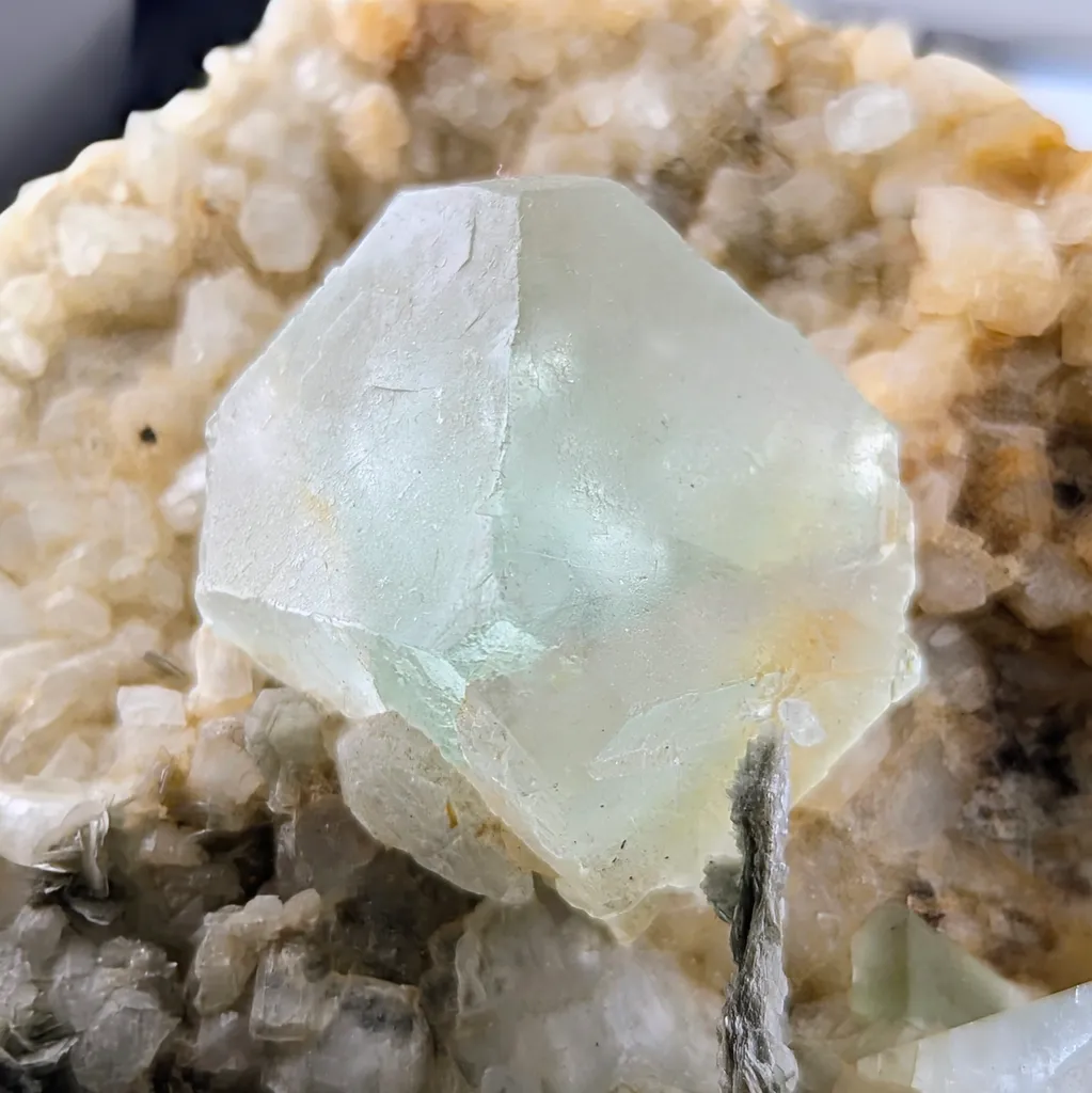 Fluorite with Aquamarine and Muscovite - image 7