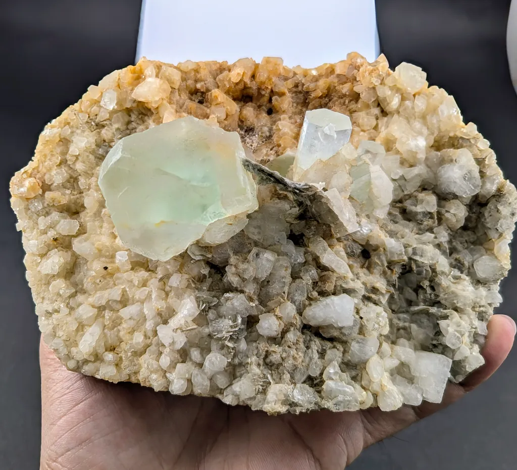 Fluorite with Aquamarine and Muscovite - image 6