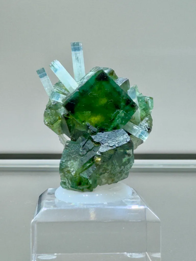 Fluorite with Aquamarine from Namibia image