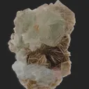 Fluorite with Aquamarine, Muscovite and pink Fluorapatite - image 3