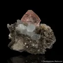 Fluorite with Aquamarine on Mica - image 7