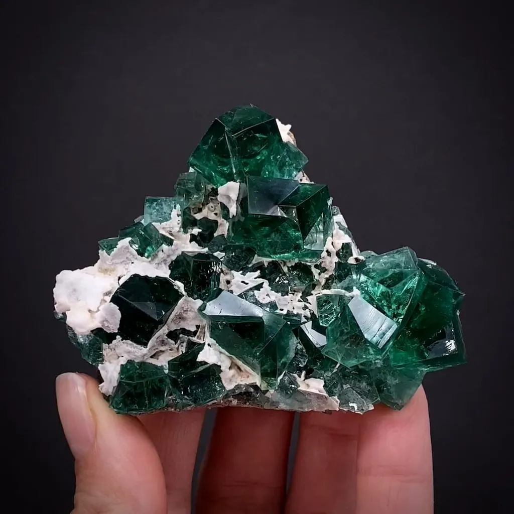 Fluorite with Aragonite image