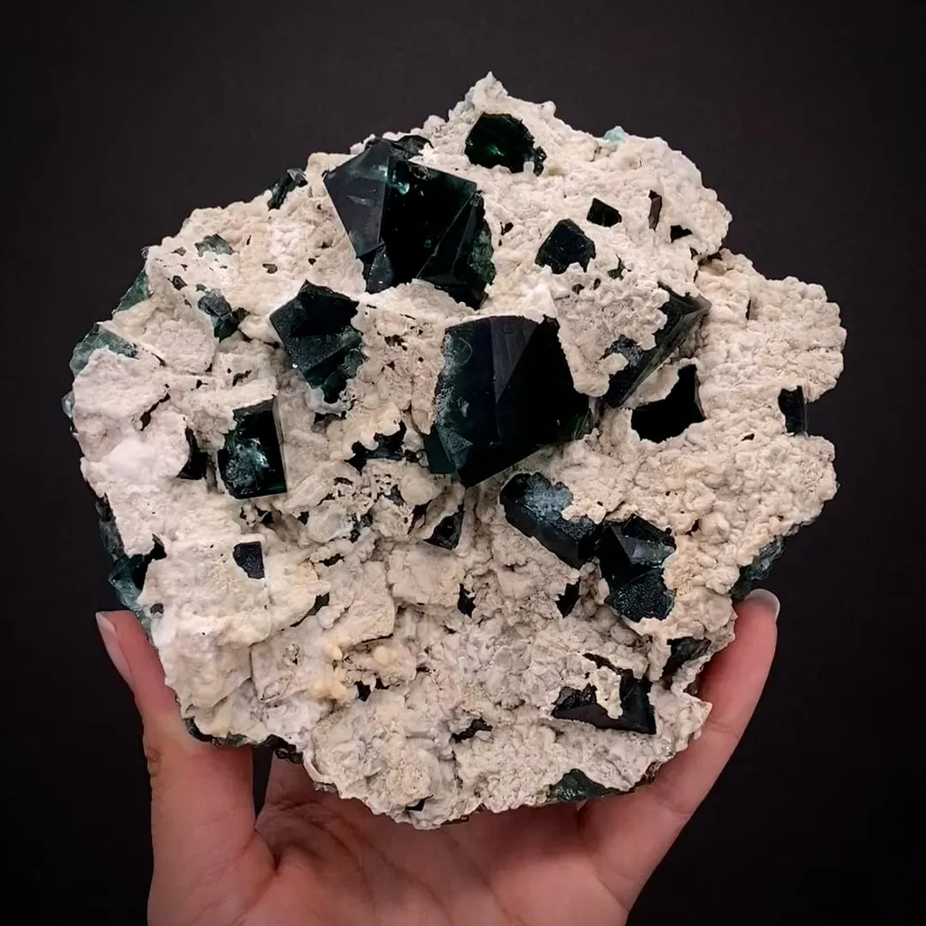 Fluorite with Aragonite image