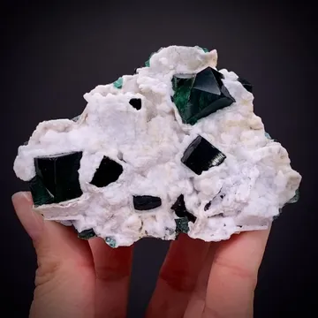 Fluorite with Aragonite