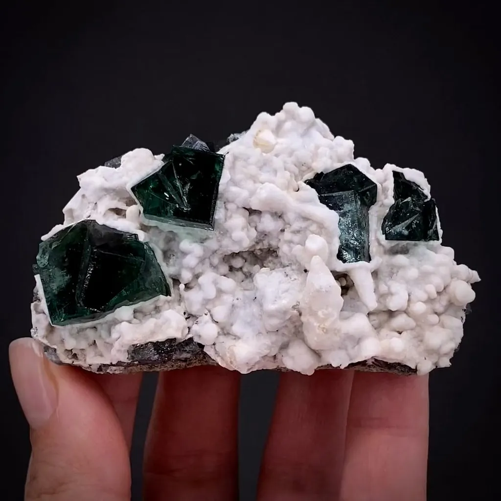 Fluorite with Aragonite image
