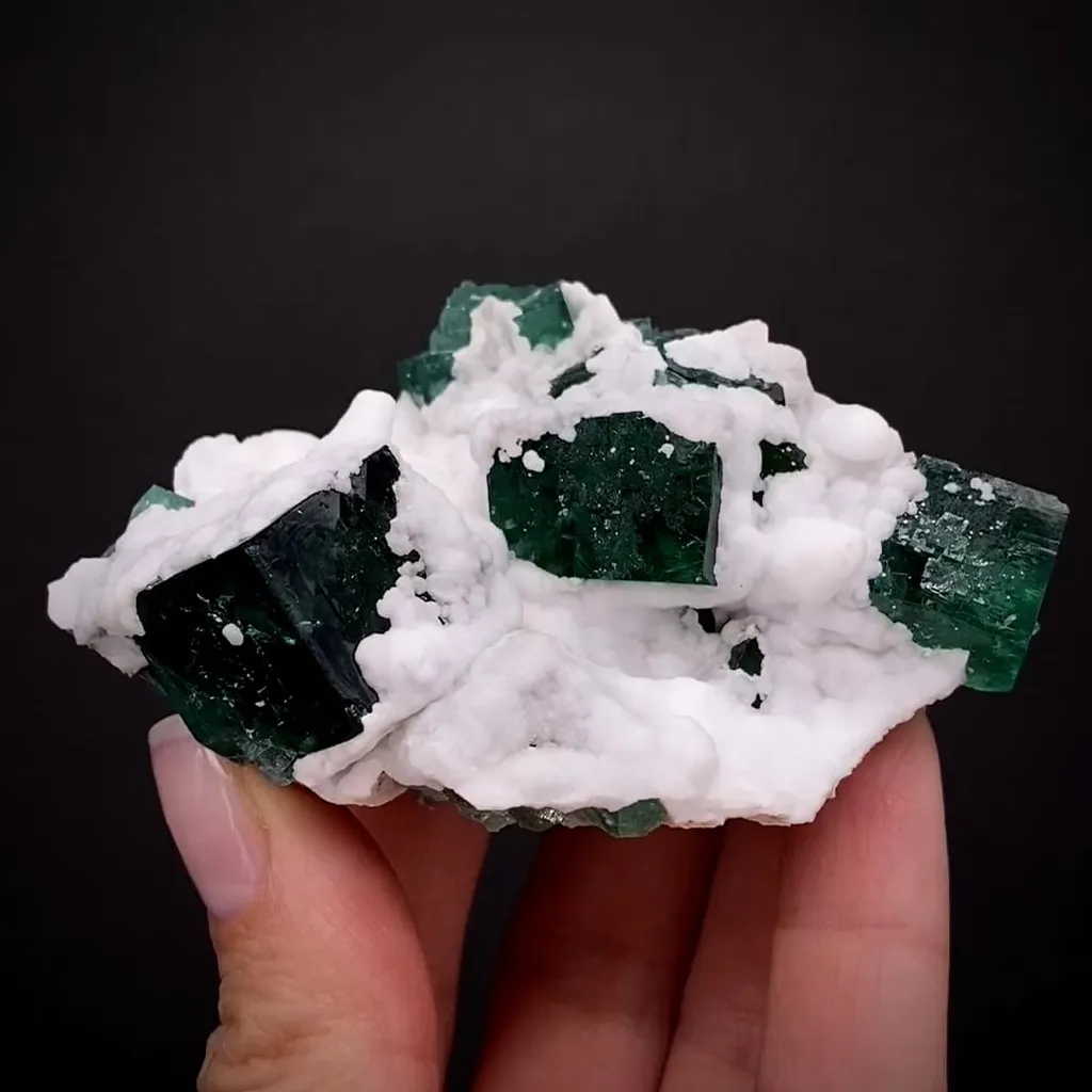 Fluorite with Aragonite image