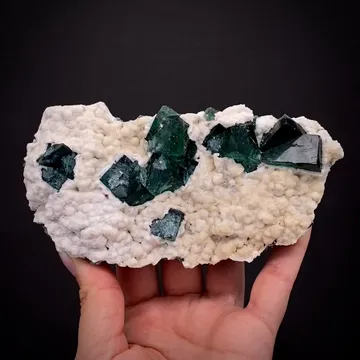 Fluorite with Aragonite
