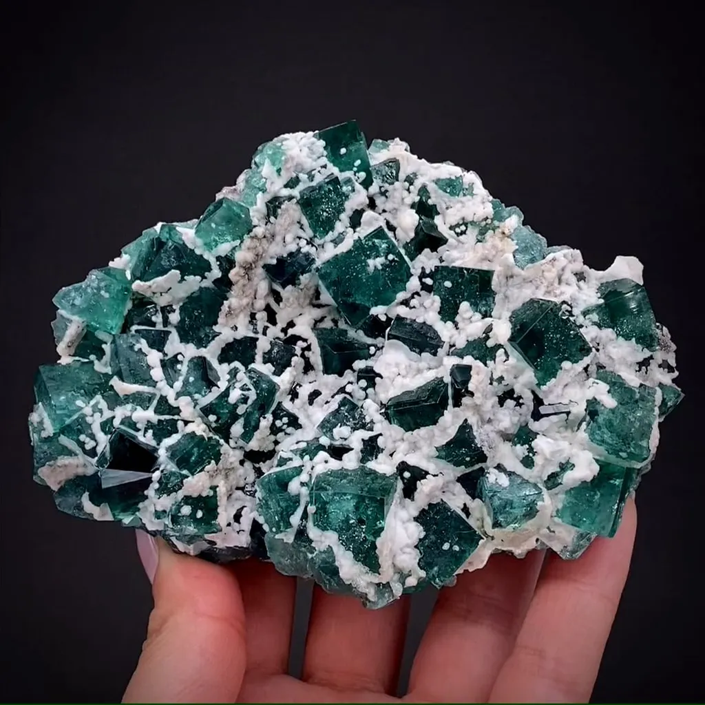 Fluorite with Aragonite image