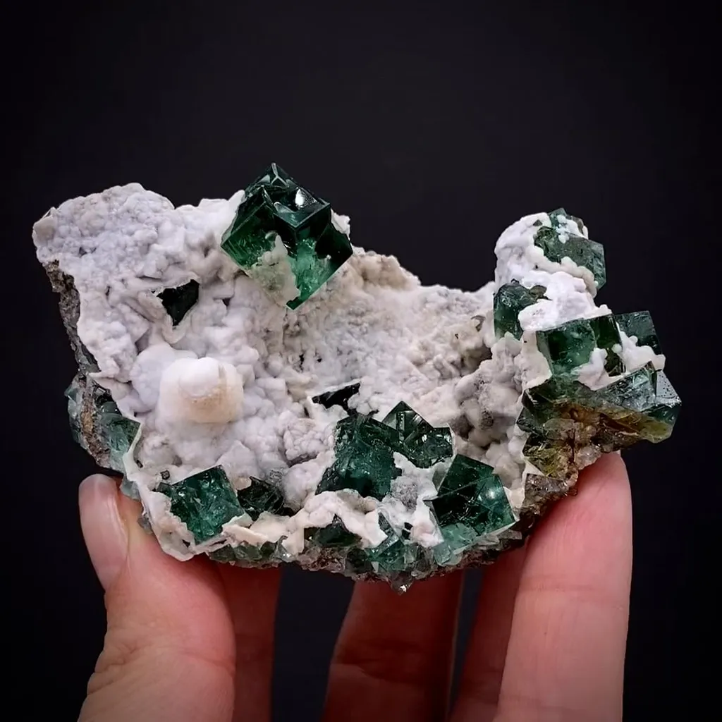 Fluorite with Aragonite image
