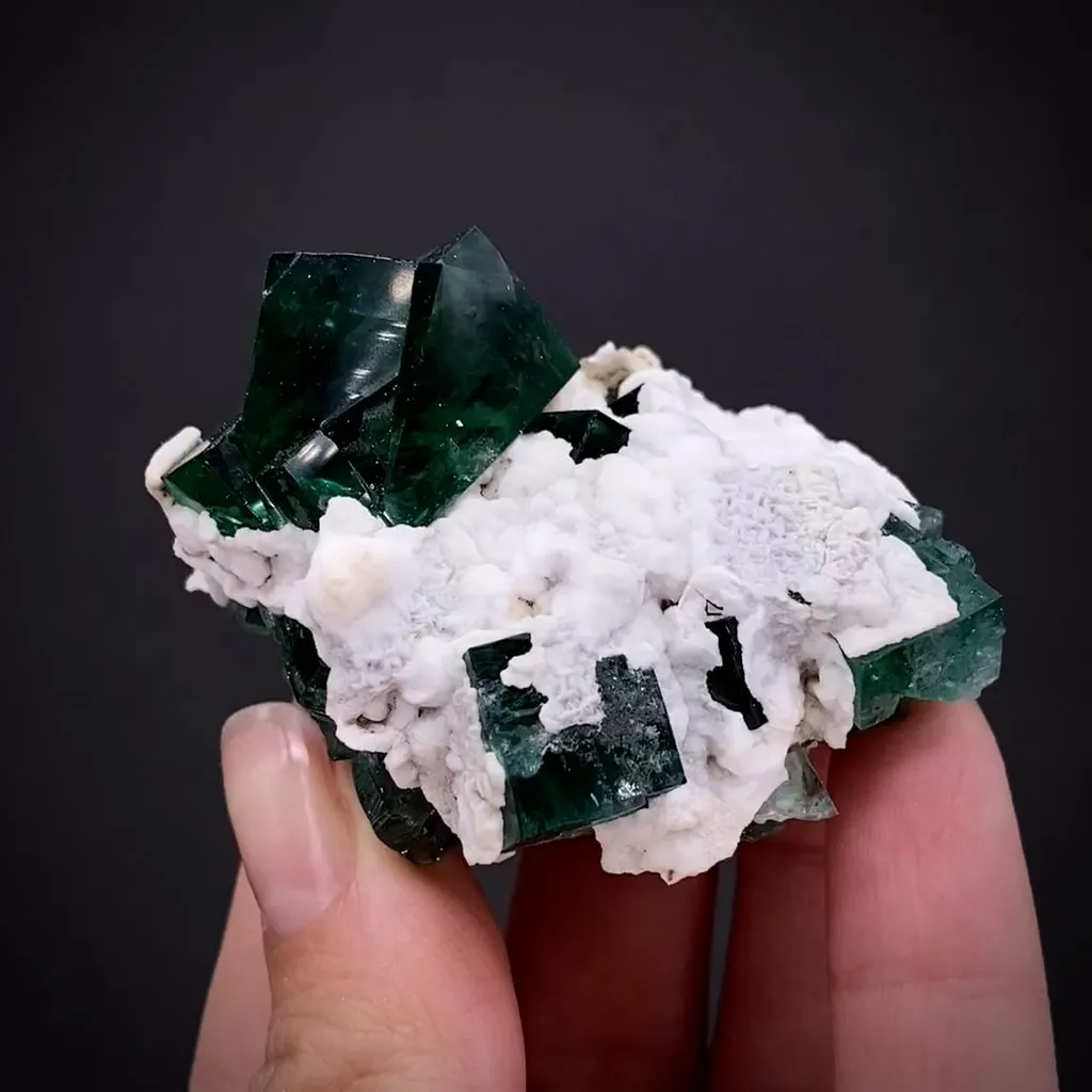 Fluorite with Aragonite image