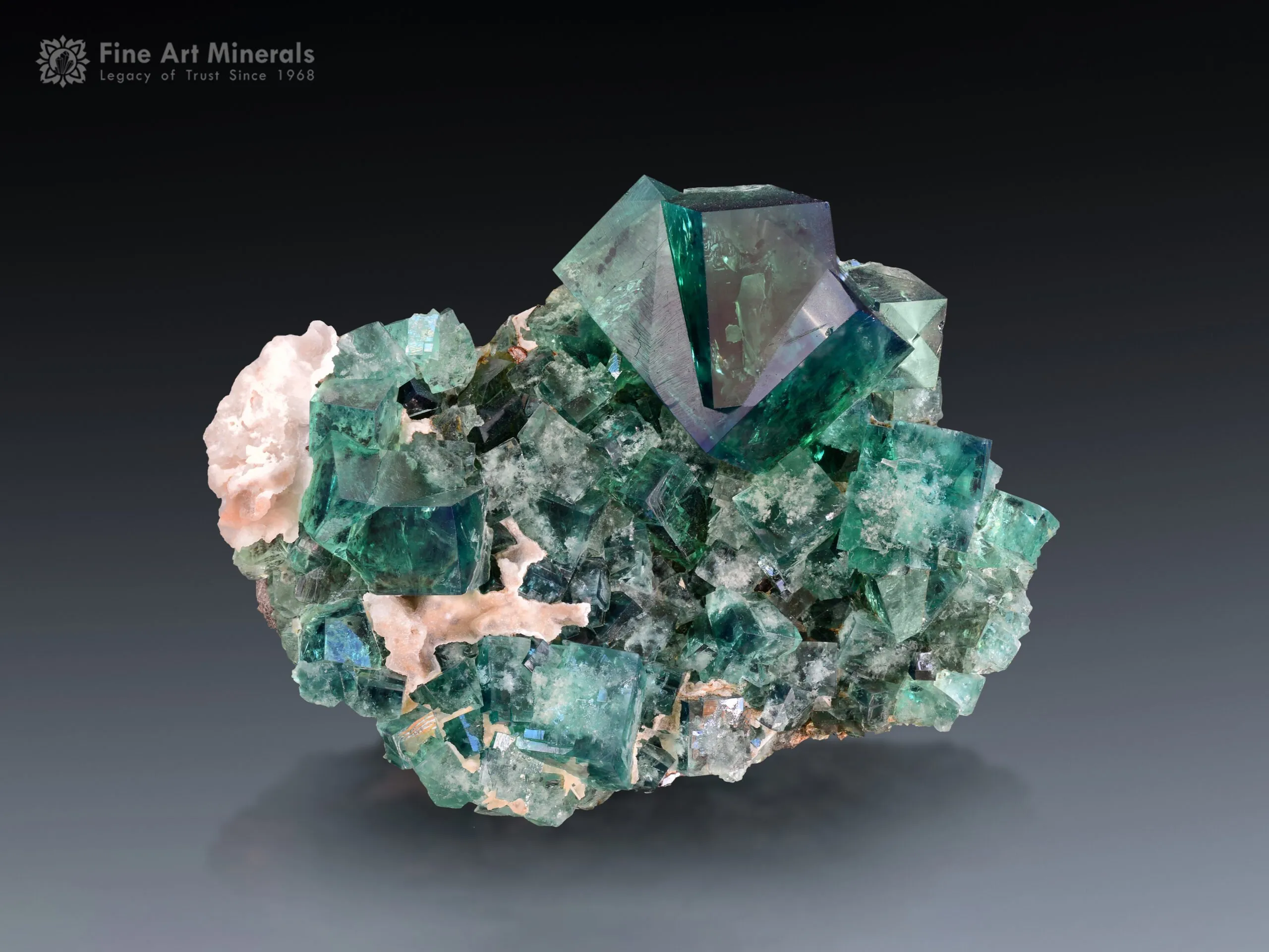 Fluorite with Aragonite from United Kingdom - image 1