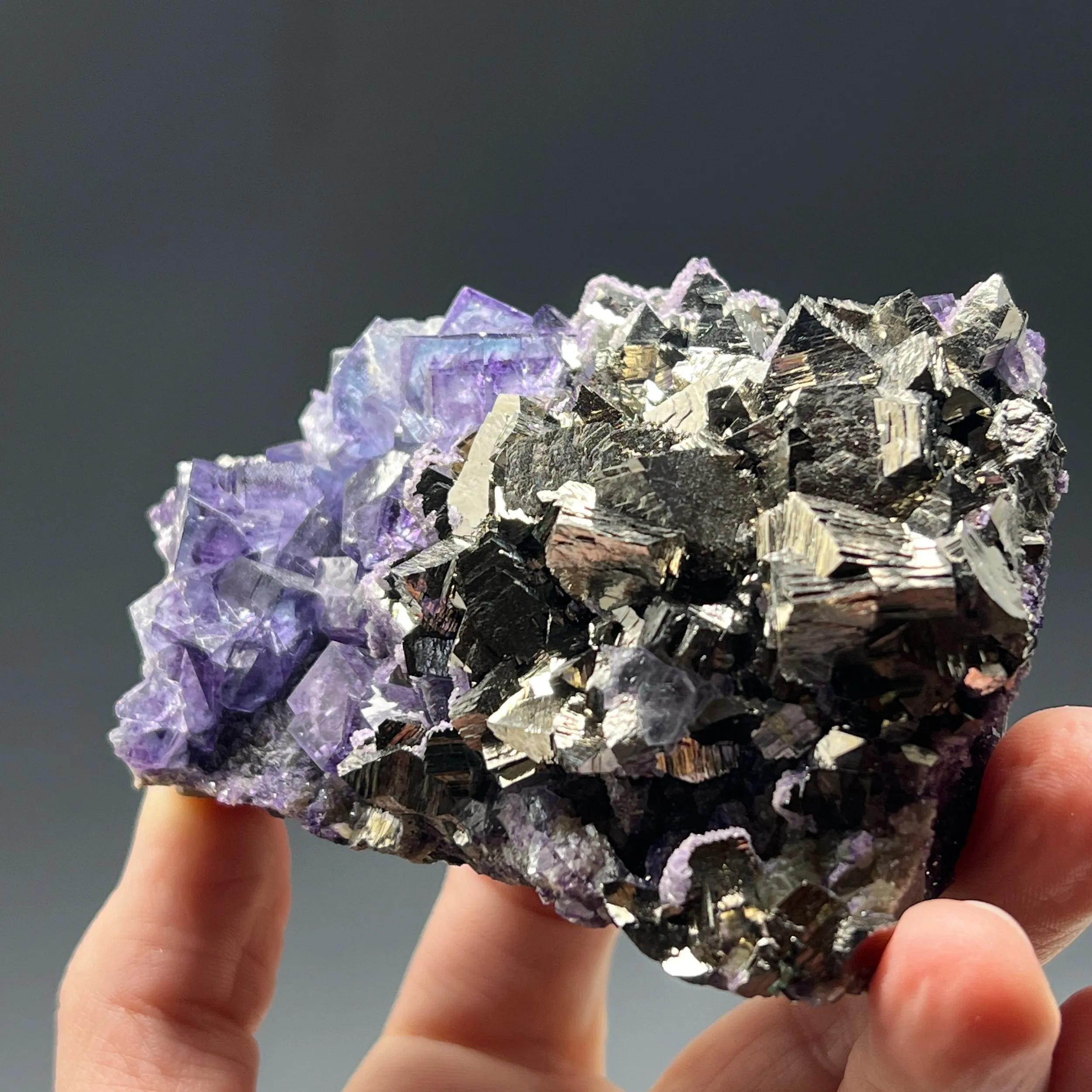 Fluorite with Arsenopyrite - image 3