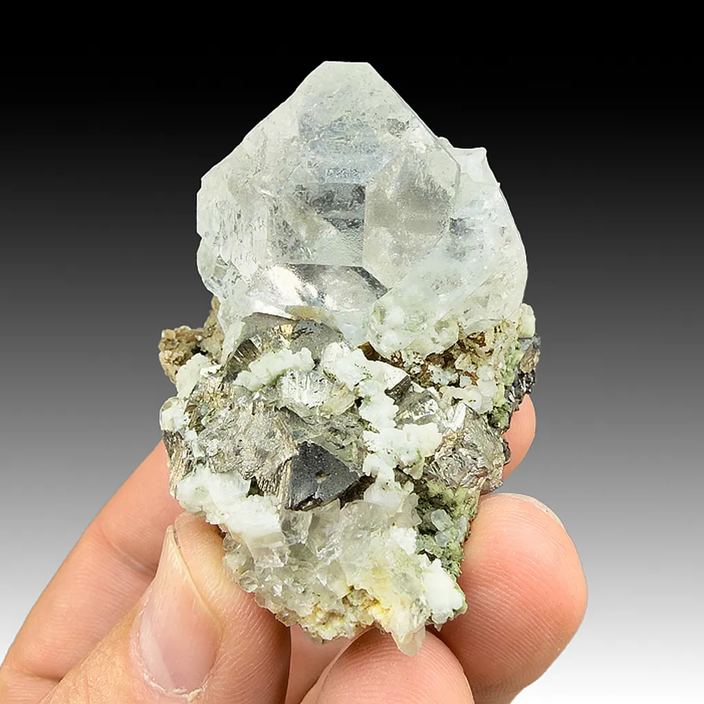 Fluorite with Arsenopyrite image