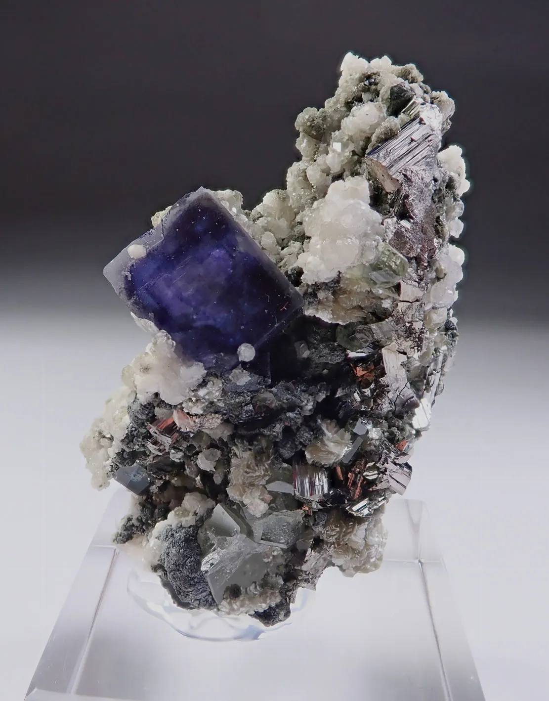 Fluorite with Arsenopyrite and Fluorapatites - image 3