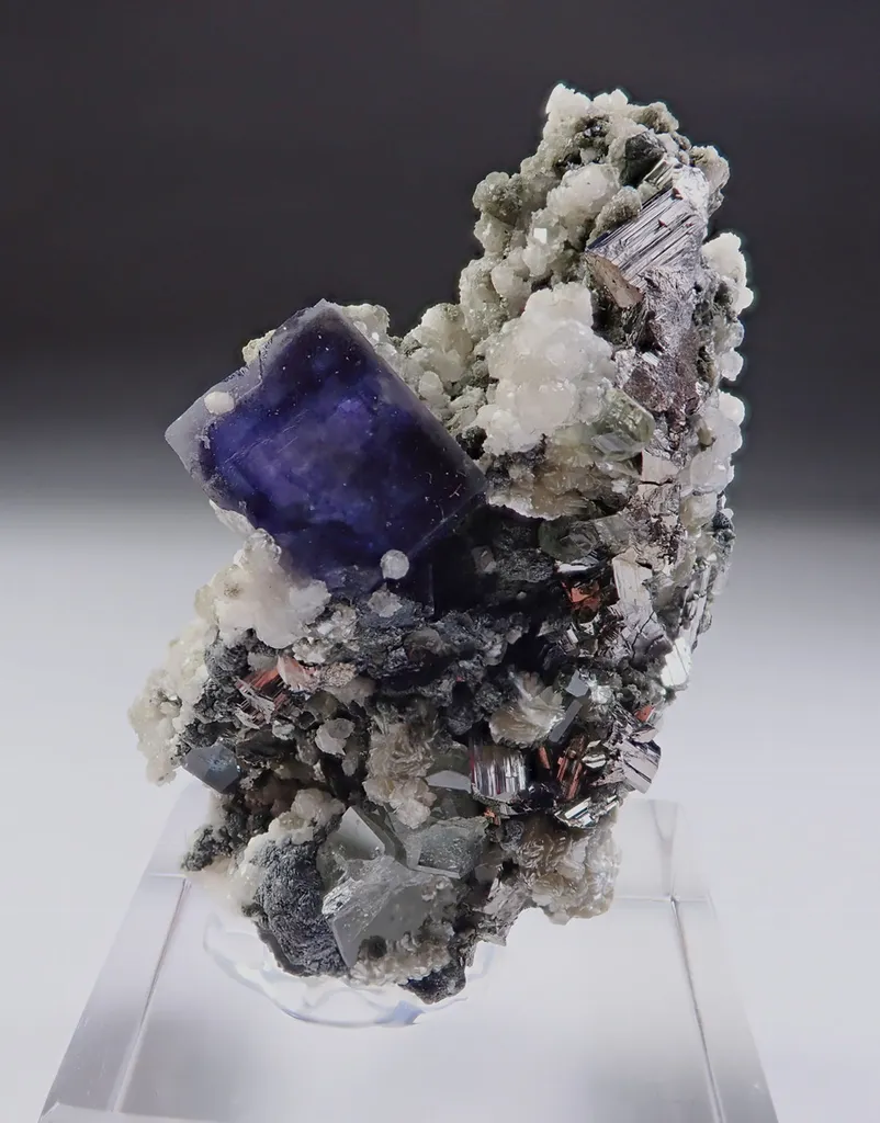 Fluorite with Arsenopyrite and Fluorapatites - image 3