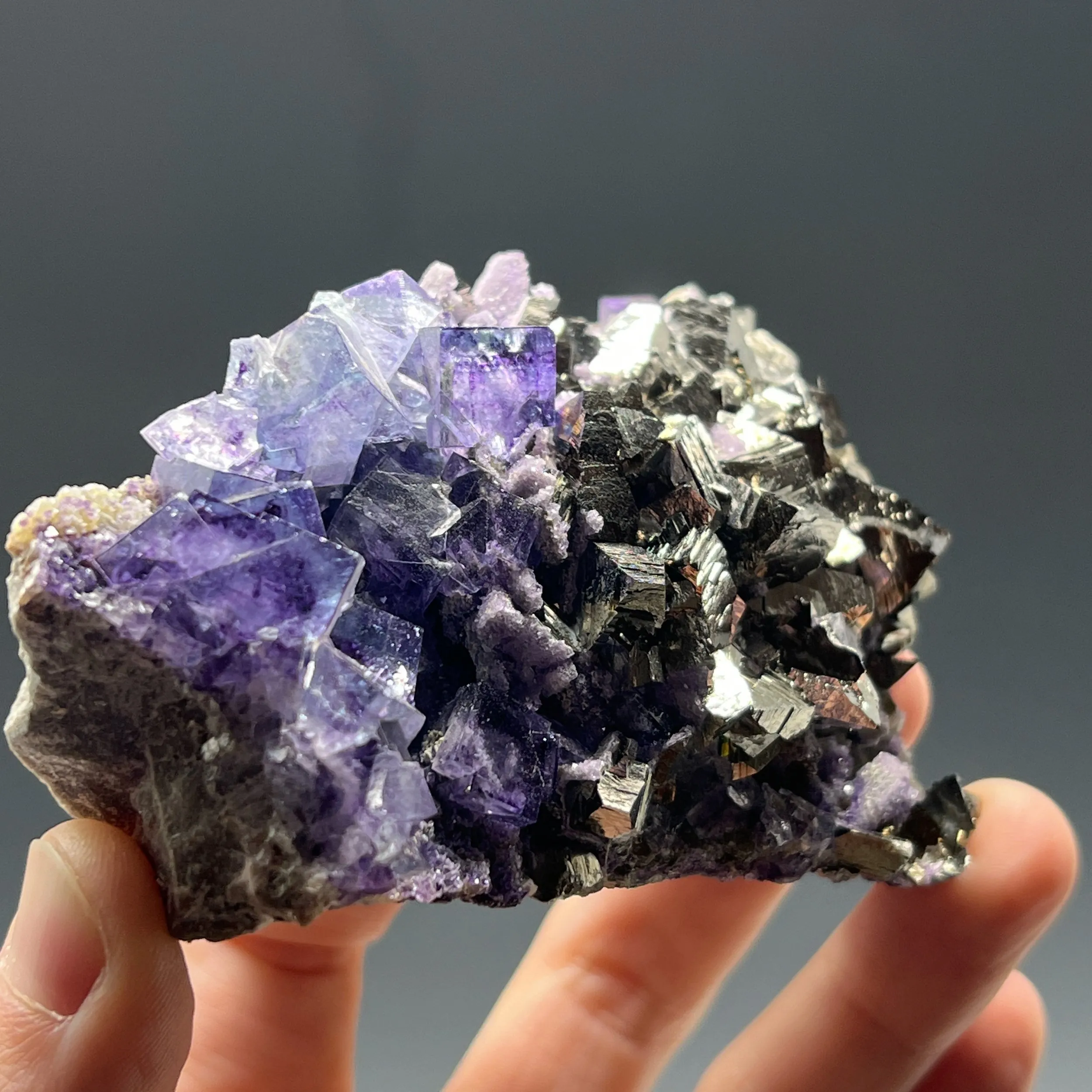 Fluorite with Arsenopyrite - image 2