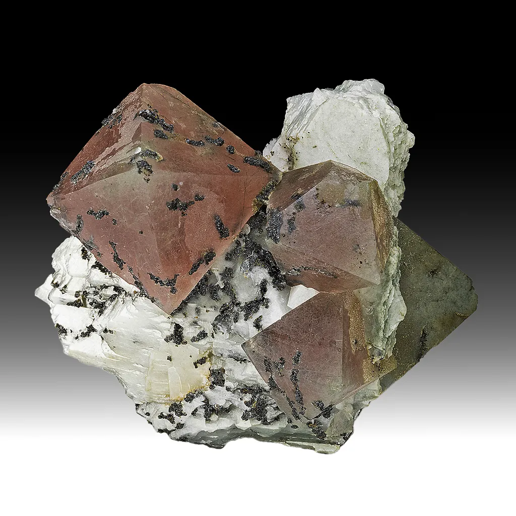 Fluorite with Arsenopyrite, Calcite image