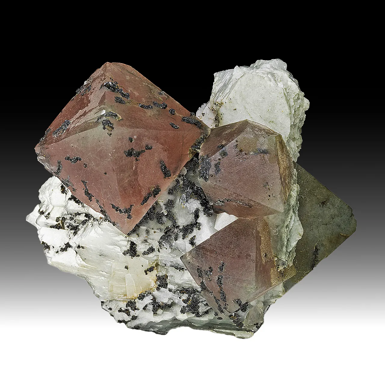 Fluorite with Arsenopyrite, Calcite - image 1