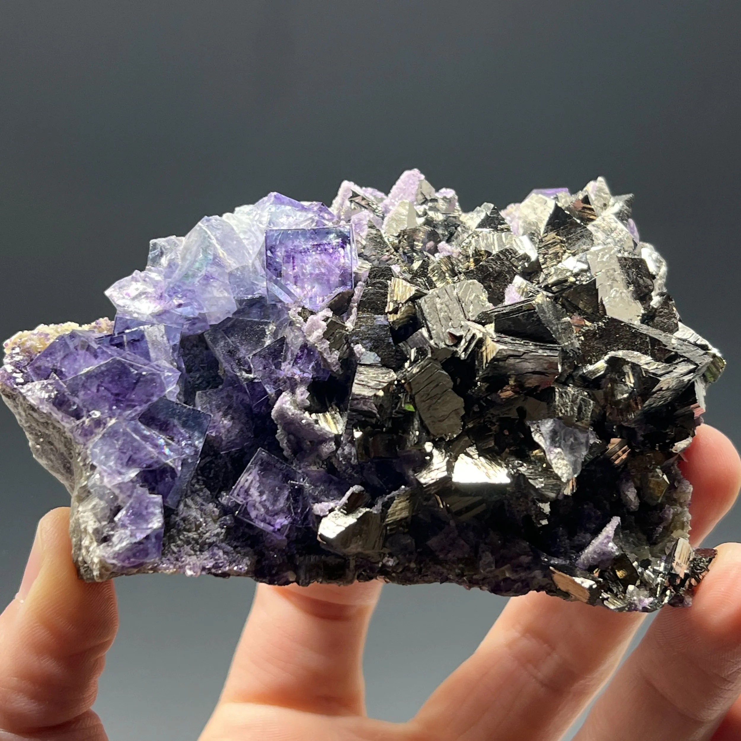 Fluorite with Arsenopyrite - image 1