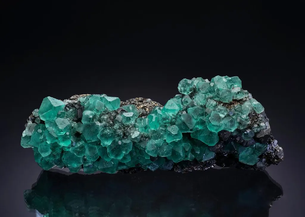 Fluorite with Arsenopyrite with Pyrite and Sphalerite image