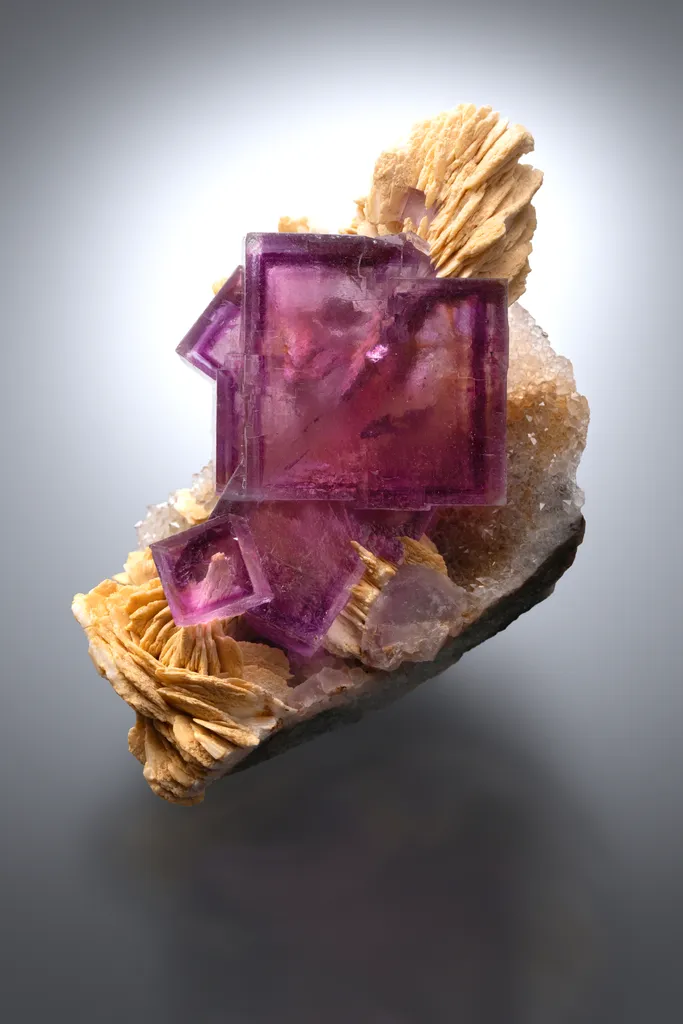 Fluorite with Barite image