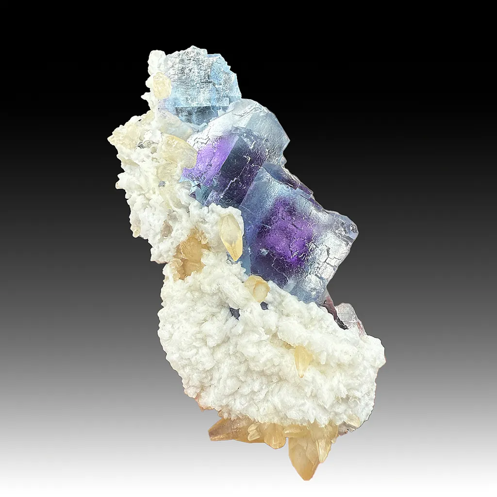Fluorite with Barite, Calcite image
