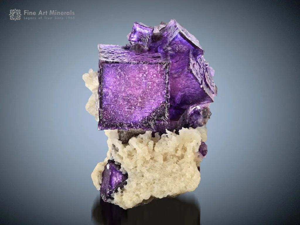 Fluorite with Barite from USA image