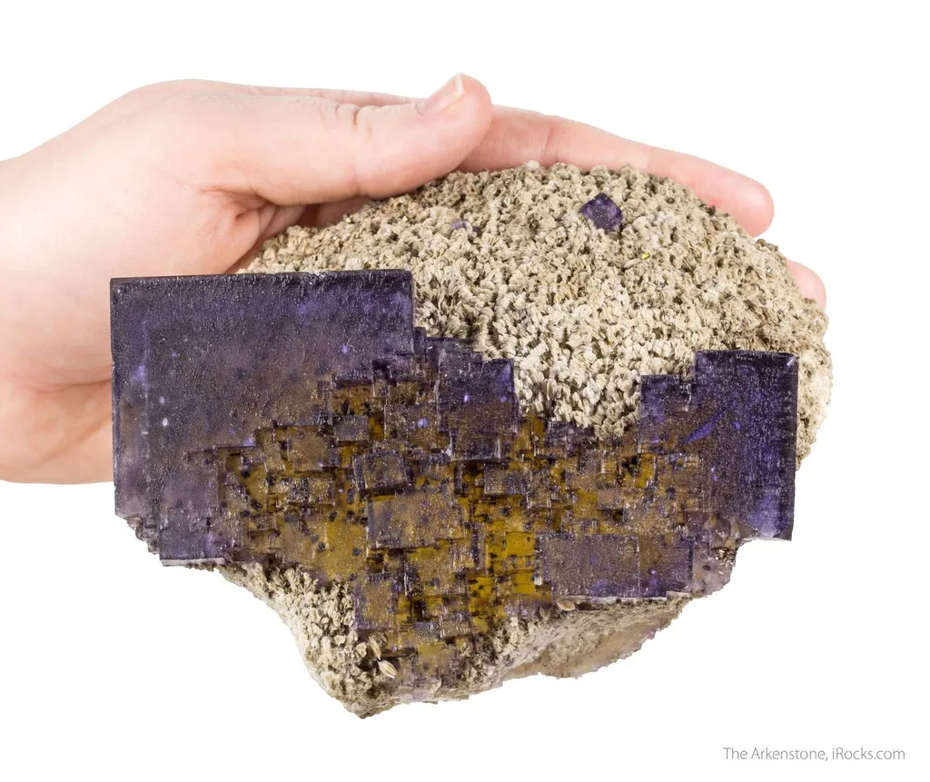 Fluorite with Barite (Petroleum-stained) - image 7