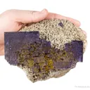 Fluorite with Barite (Petroleum-stained) - image 7