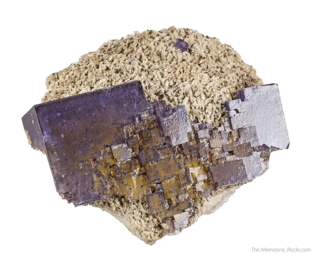 Fluorite with Barite (Petroleum-stained) - image 5