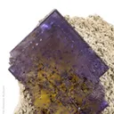 Fluorite with Barite (Petroleum-stained) - image 1