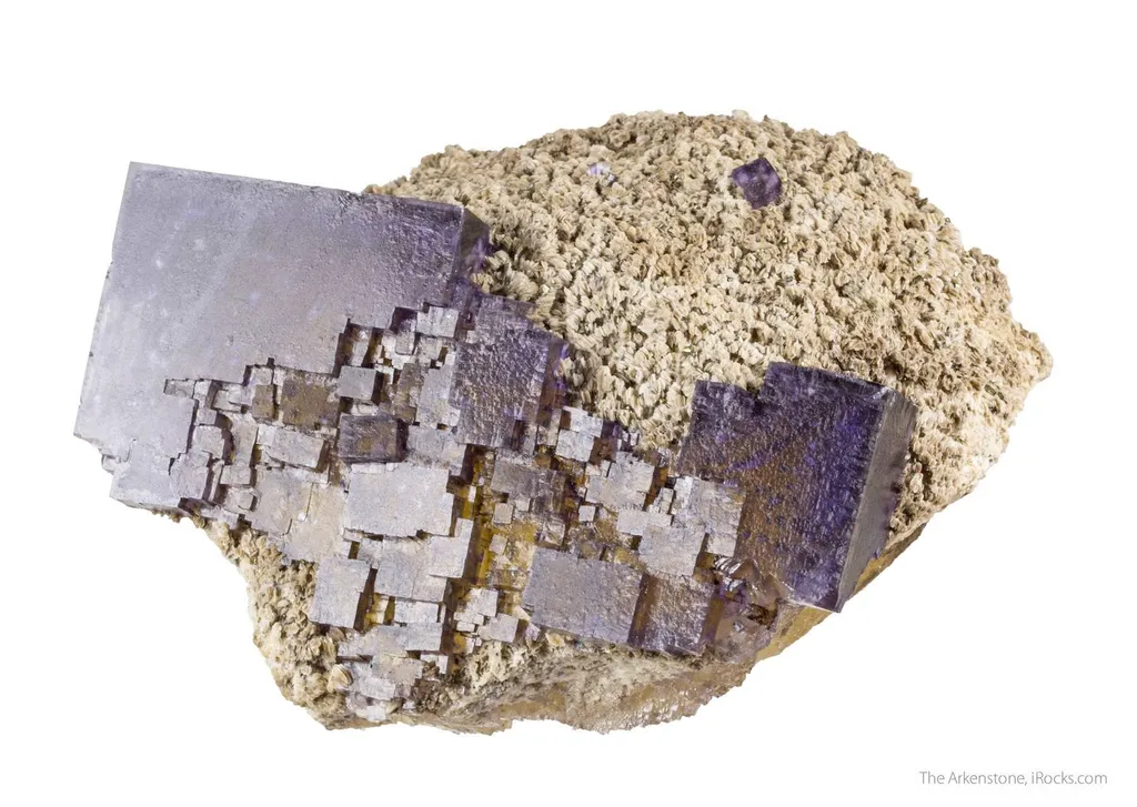 Fluorite with Barite (Petroleum-stained) - image 4